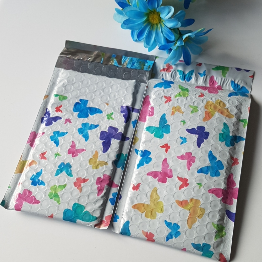10 pcs Butterfly Bubble Mailers 4"x7.25" inch